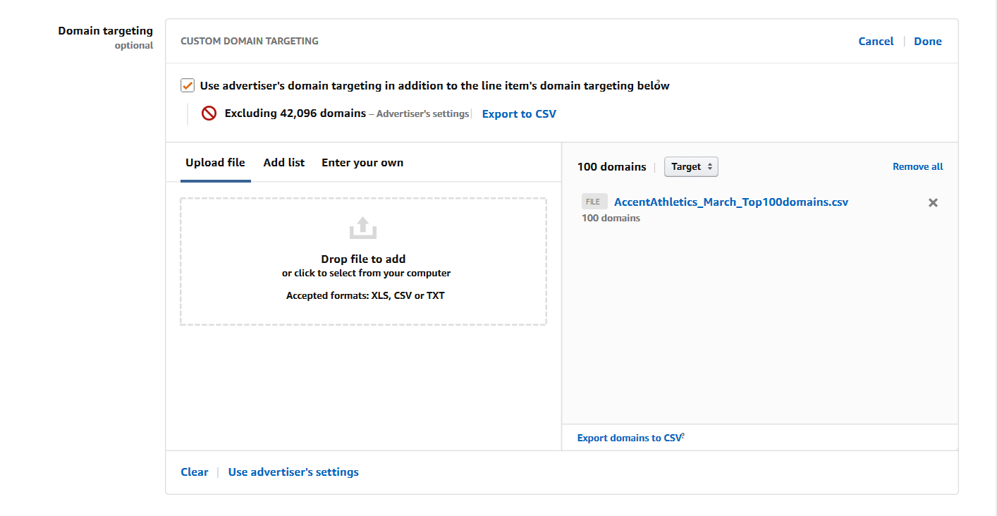 Ad Group Inheritance Amazon